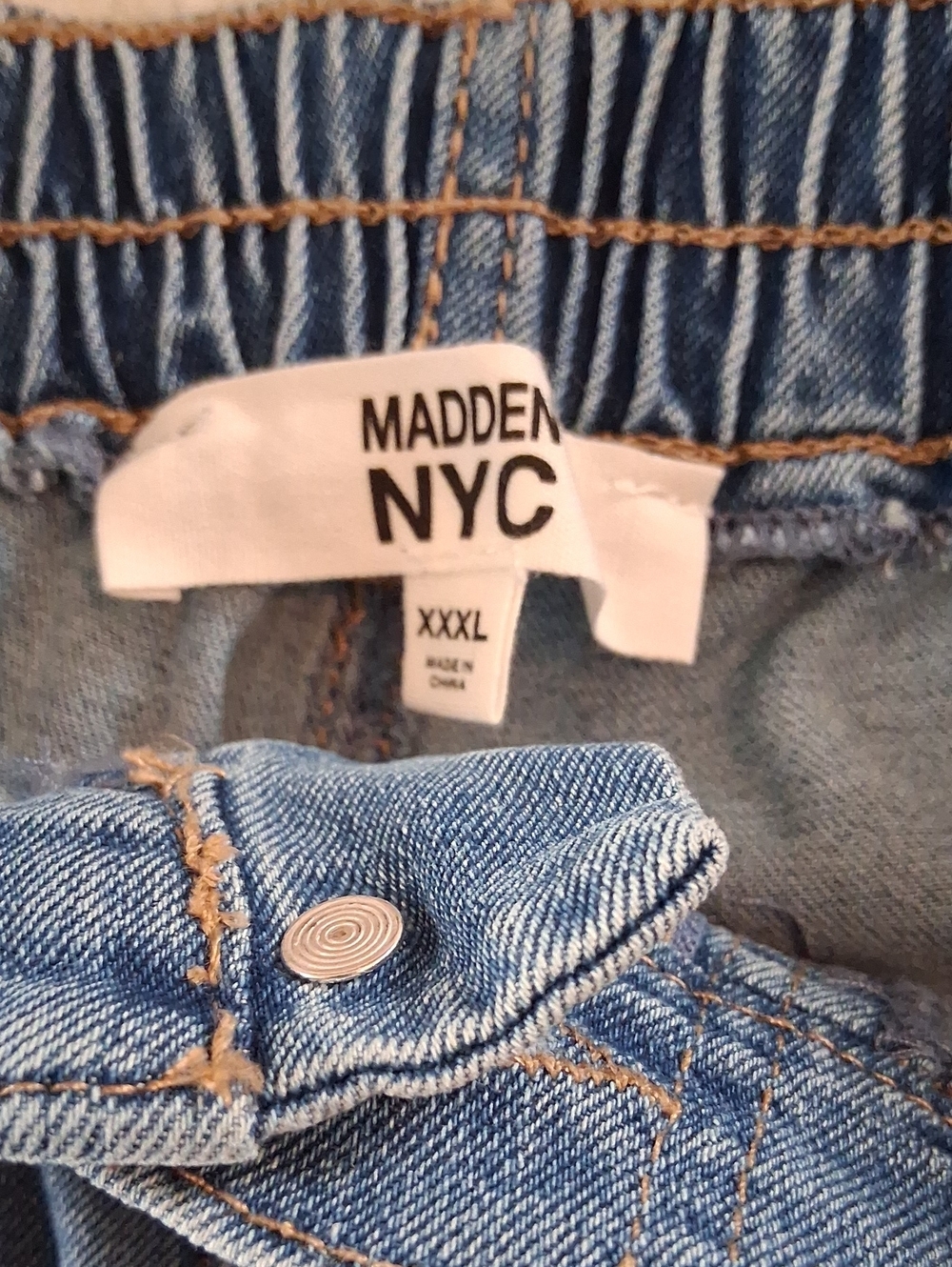 Light Blue Womens Cargo Jeans - Picture 2 of 6